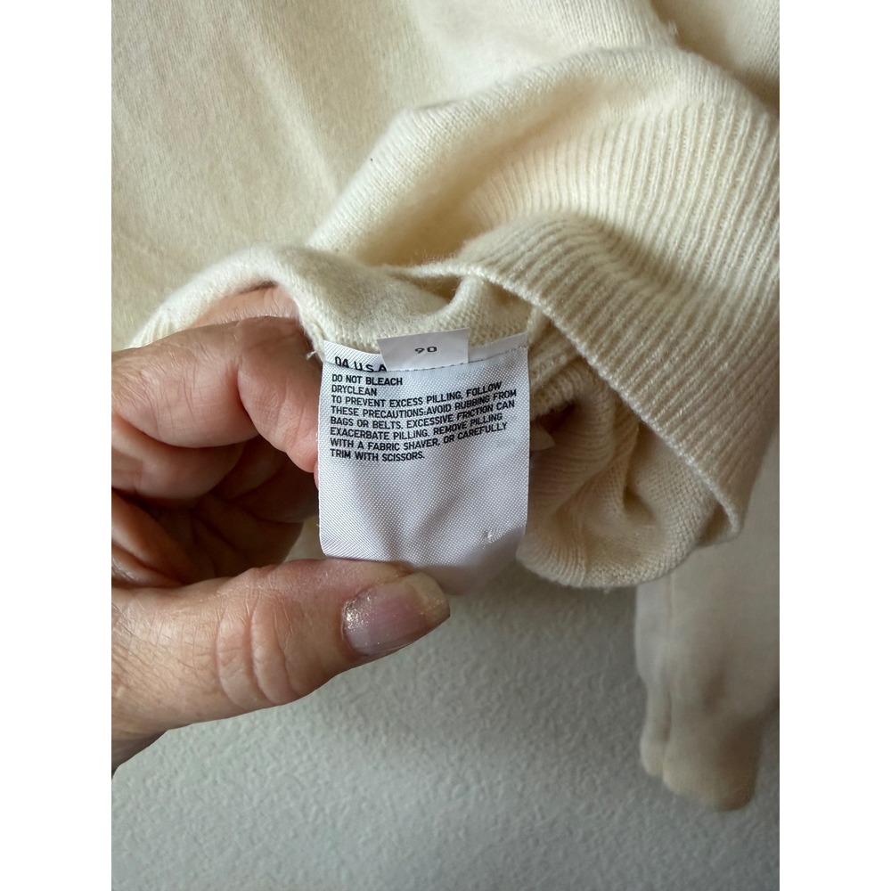 Uniqlo Ines de la Fressange Cashmere Sweater Cream Mens M 351-401965 - Picture 5 of 8
